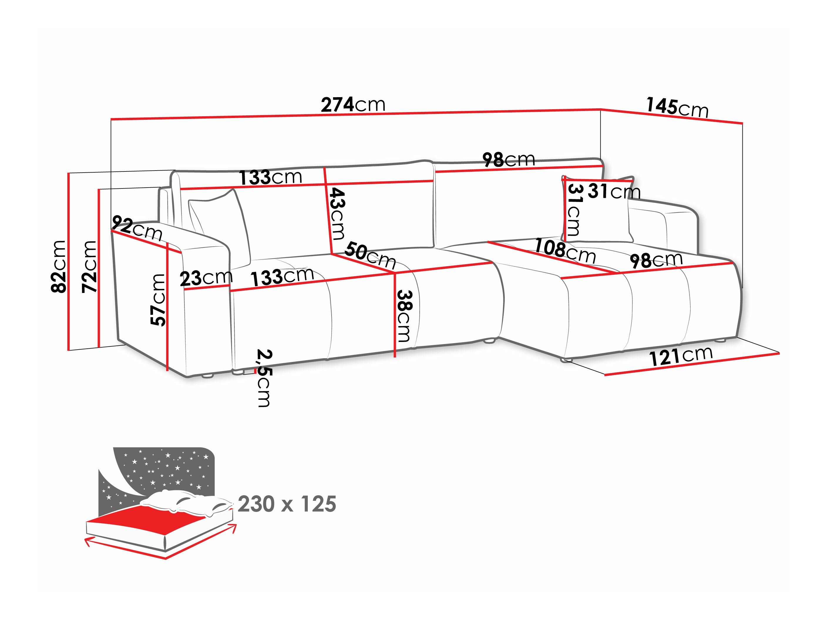 Corner sofa Comfivo Laurus I (Velo 636)