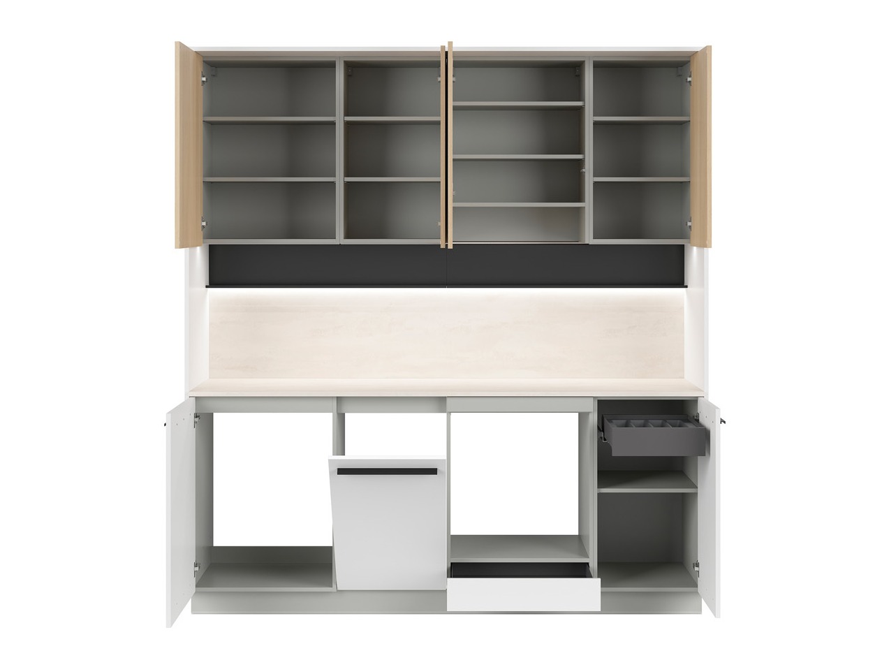 Kitchen set Boston 746 (White + Oak)