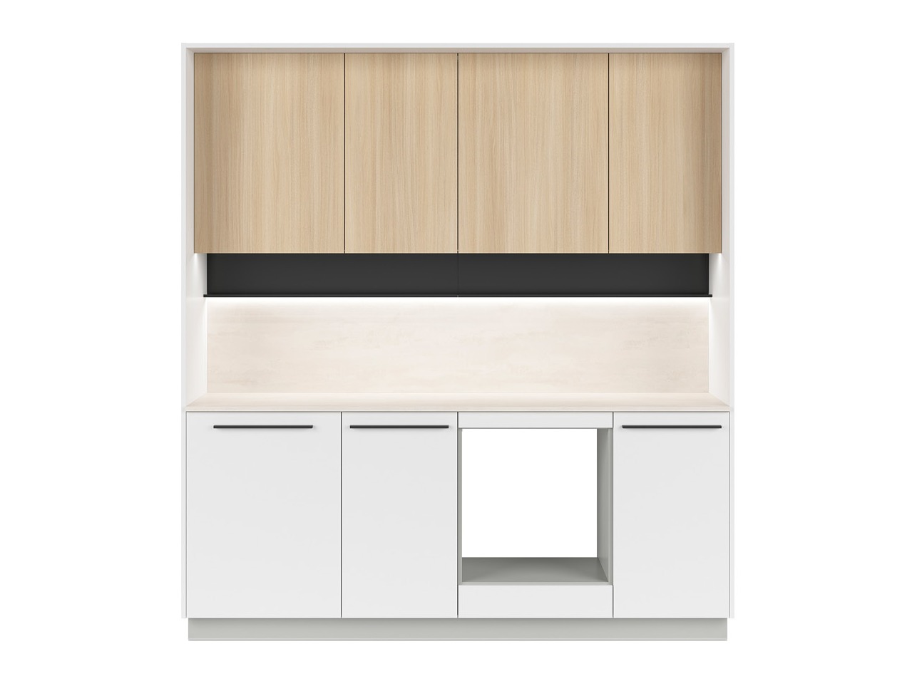 Kitchen set Boston 746 (White + Oak)