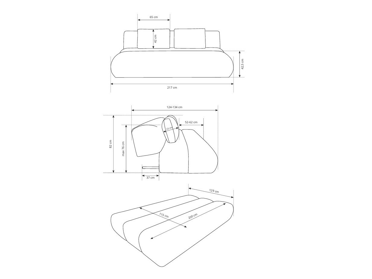Sofa bed Kingston 193 (Dot 07)