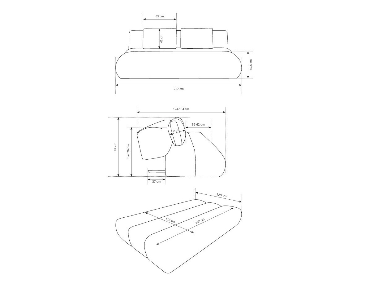 Sofa bed Kingston 193 (Dot 90)