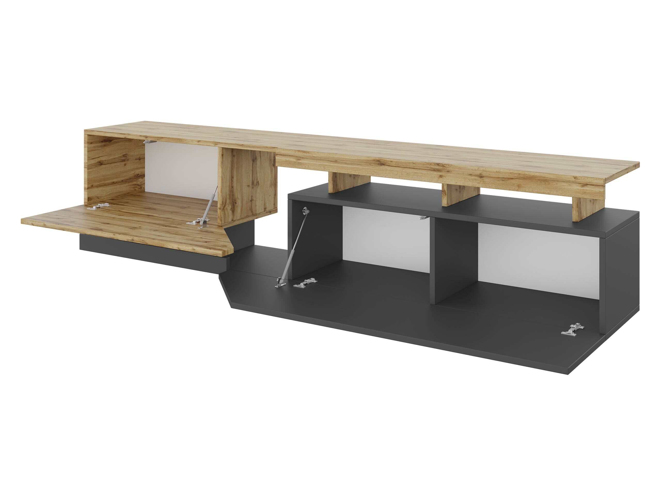 Living room set Comfivo Daldune II (Anthracite + Wotan Oak)