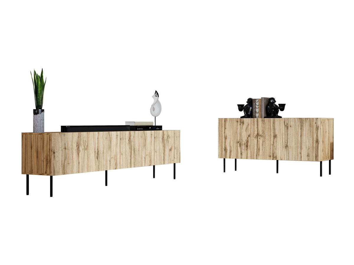 Living room set Lorelbo 104 (Wotan Oak + Black)
