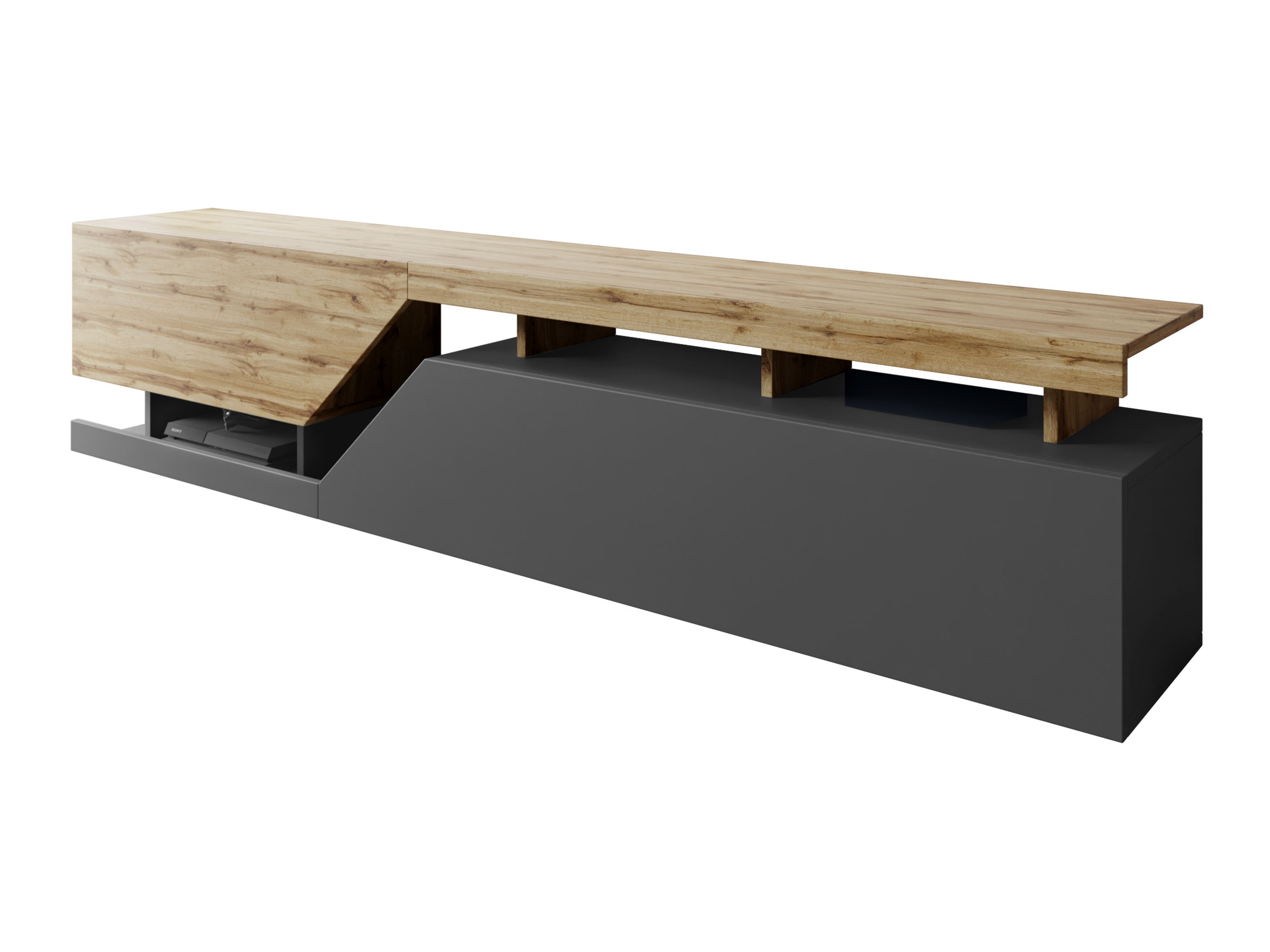 TV stand Comfivo Daldune I (Anthracite + Wotan Oak)