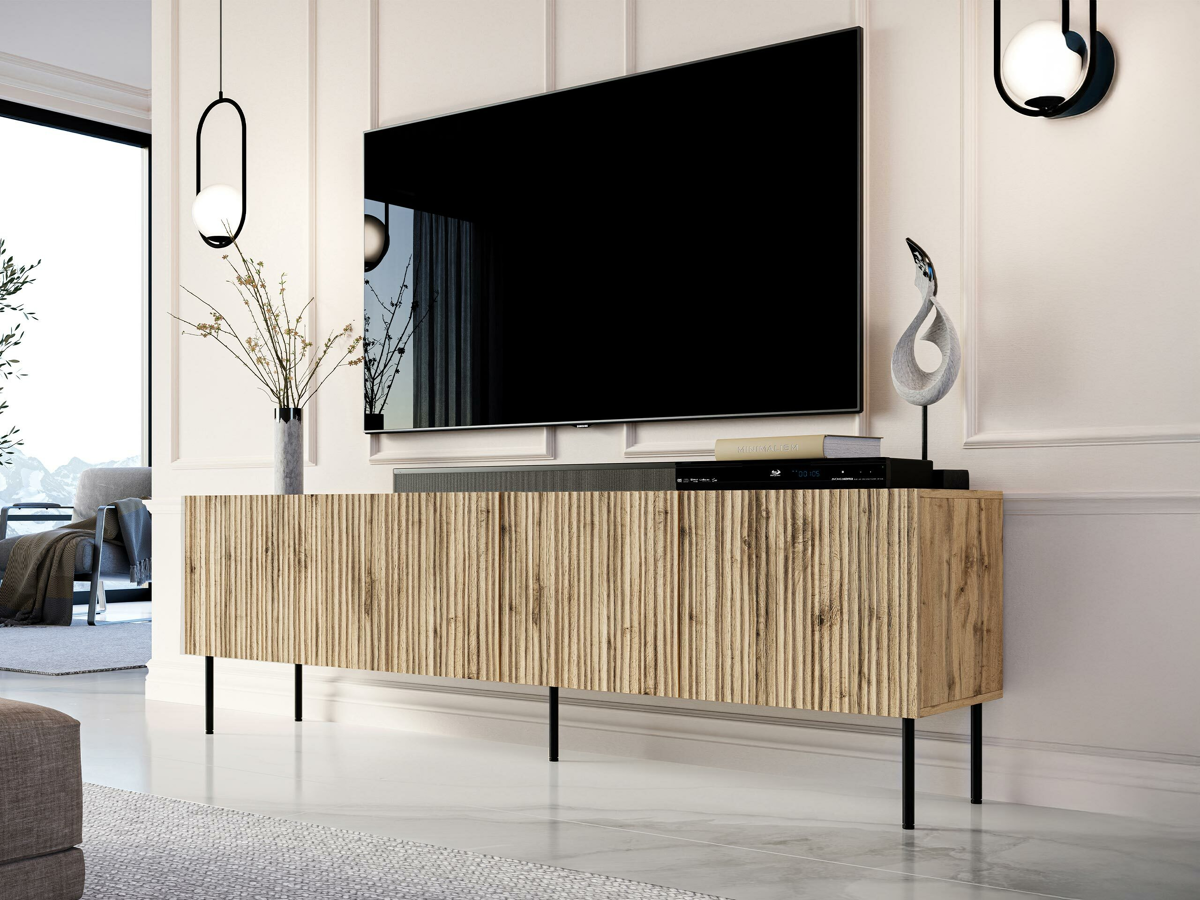 TV stand Lorelbo 103 (Wotan Oak + Black)