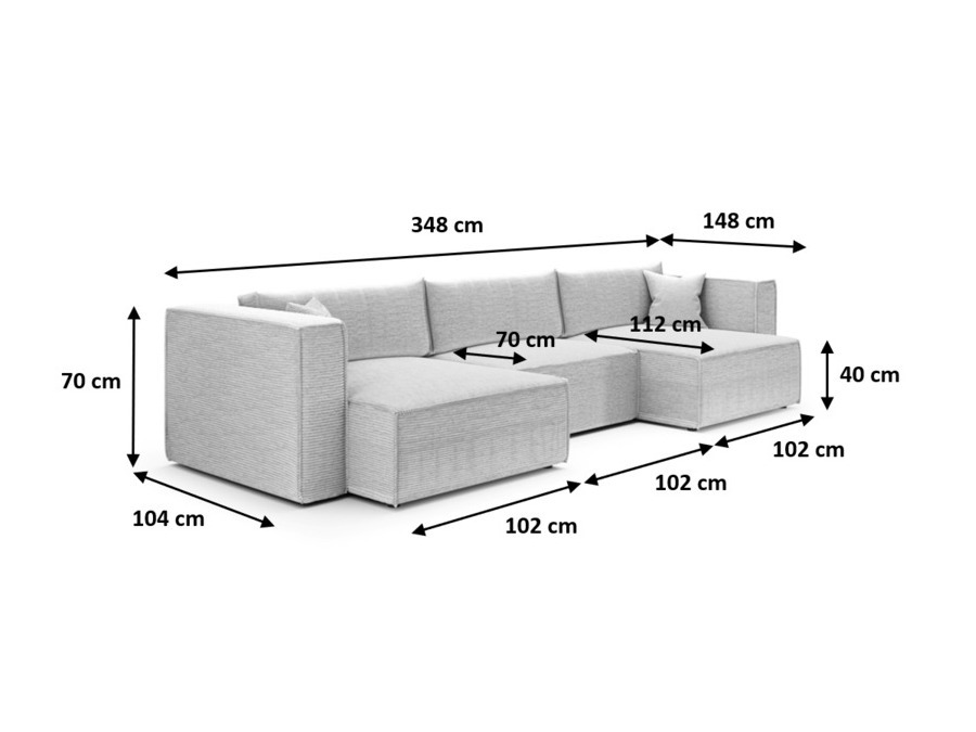 Corner sofa Franklin 114 (Poso 05)