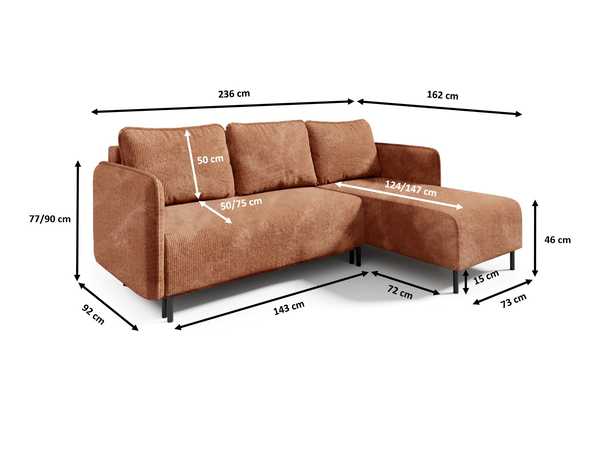 Corner sofa Franklin 123 (Poso 01)