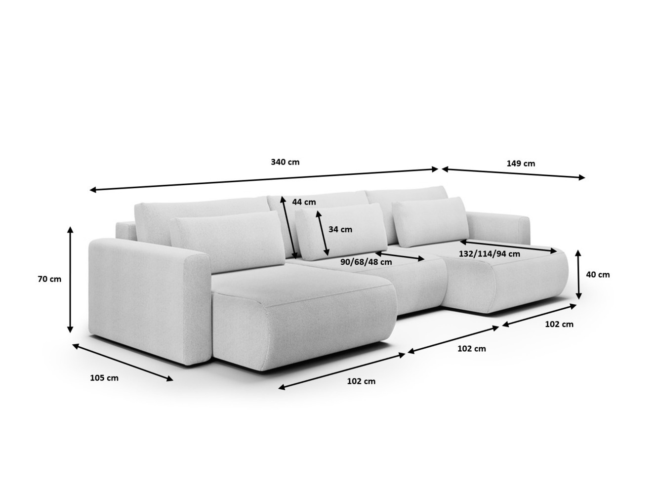 Corner sofa Franklin 126 (Curio 48)