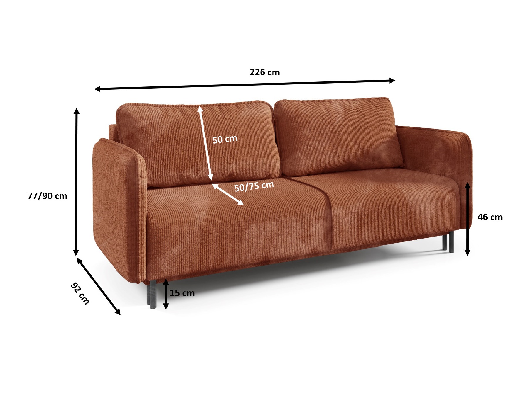 Sofa bed Franklin 121 (Poso 02)