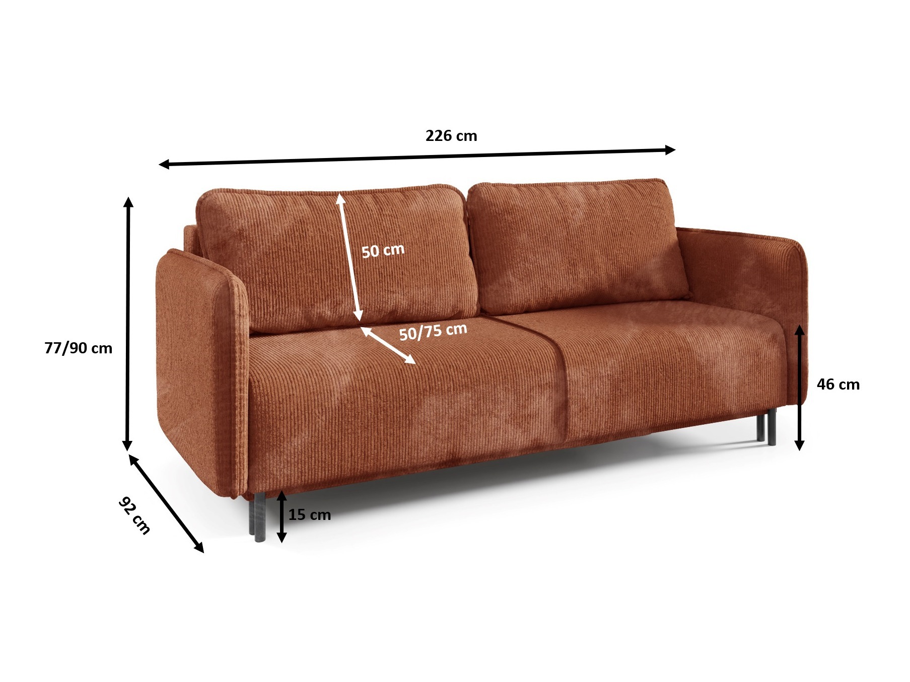 Sofa bed Franklin 121 (Poso 14)