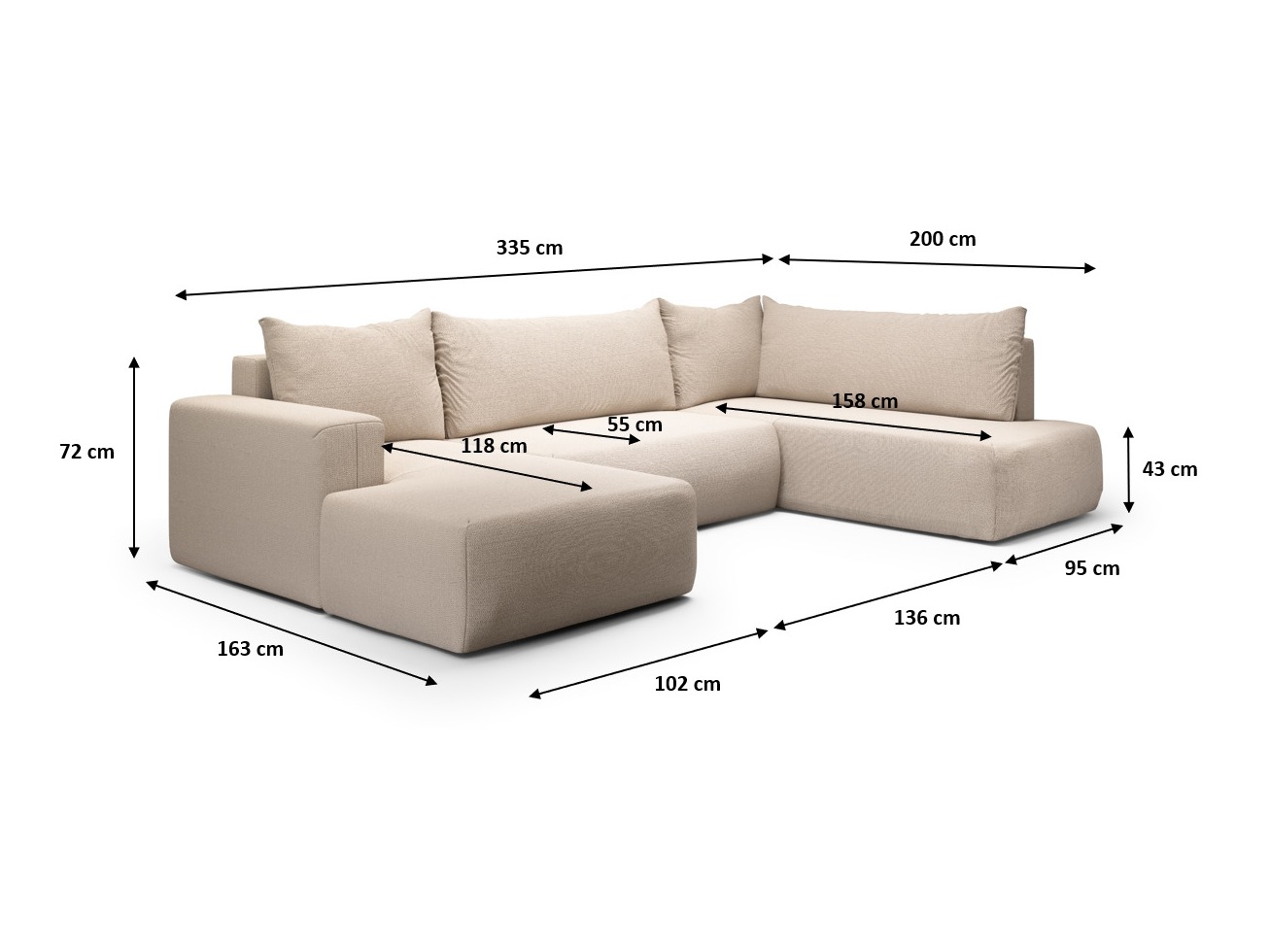Corner sofa Lirdomo 101 (Aragon 01)