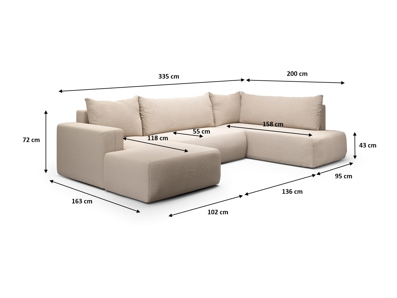 Corner sofa Lirdomo 101 (Aragon 39)
