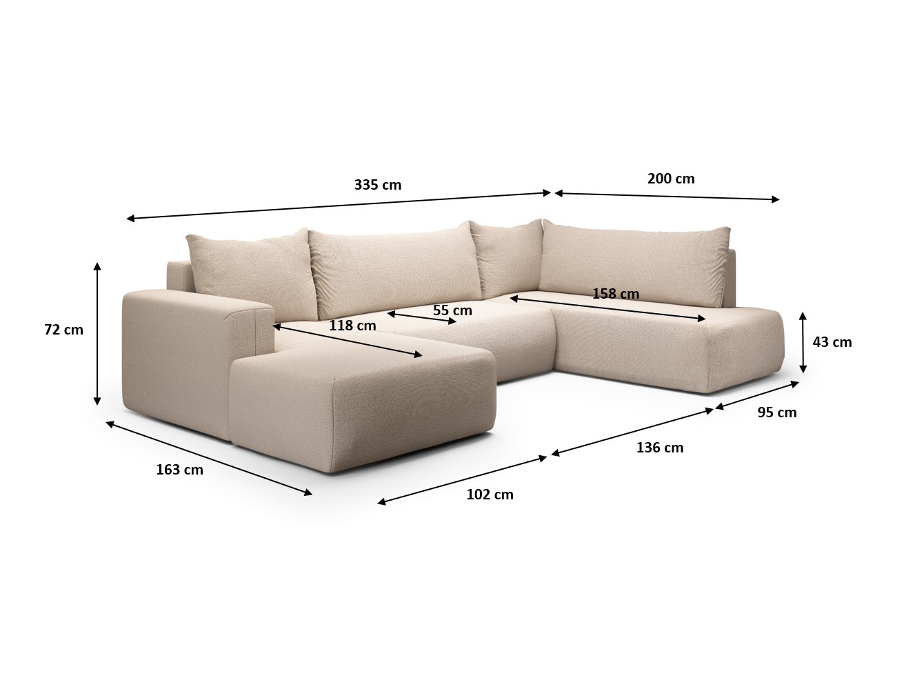 Corner sofa Lirdomo 101 (Aragon 93)
