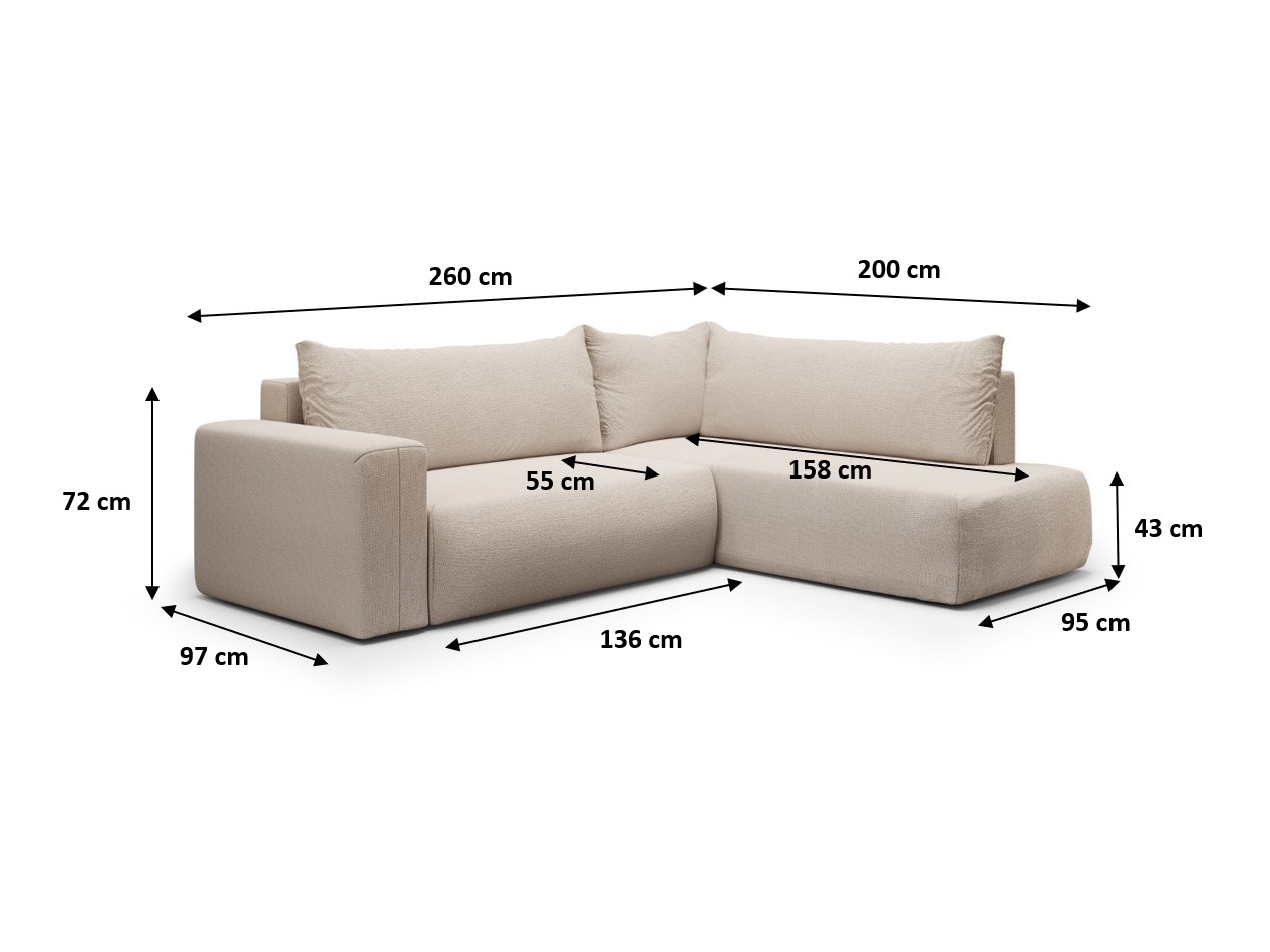 Corner sofa Lirdomo 102 (Aragon 79)