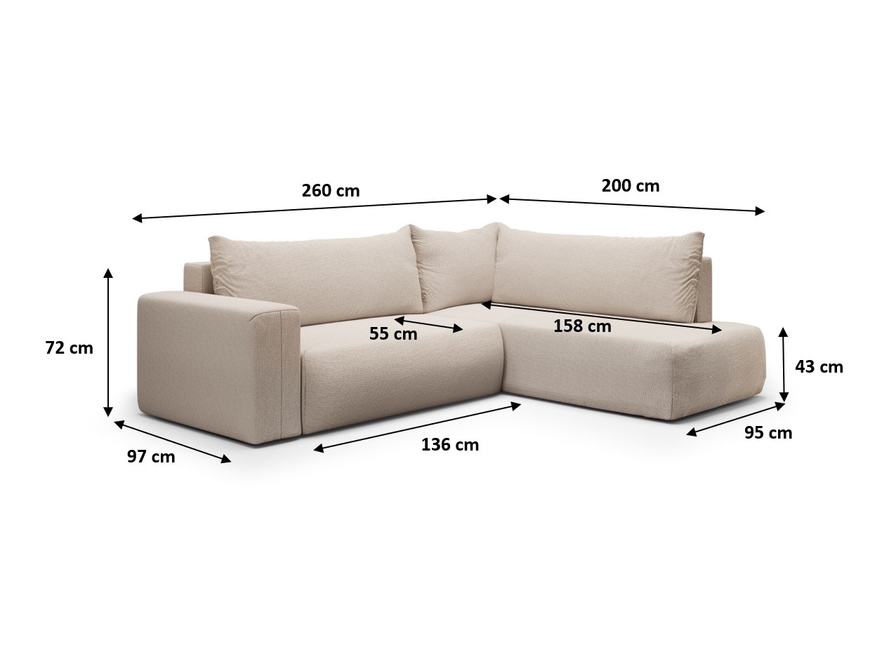 Corner sofa Lirdomo 102 (Aragon 80)