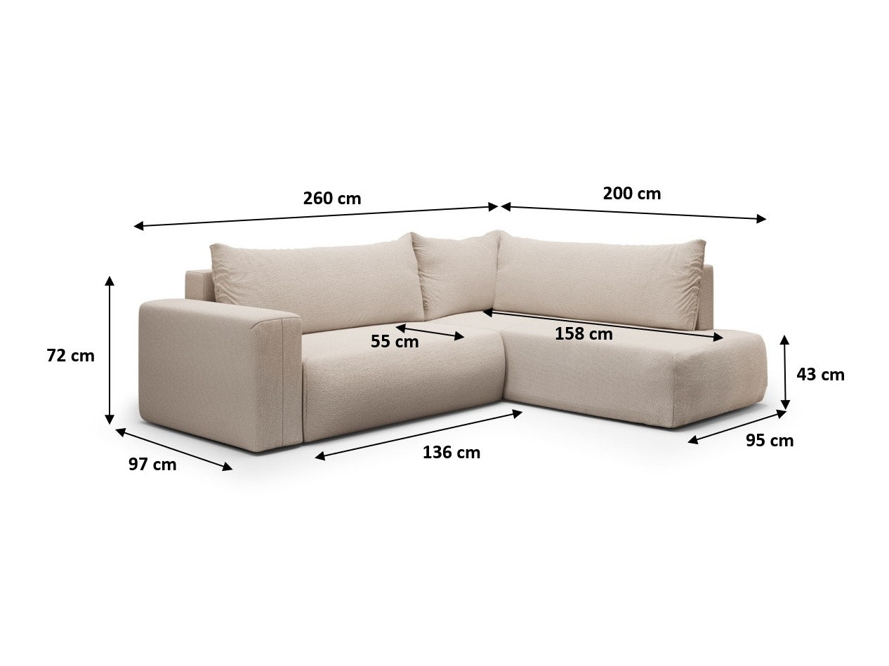 Corner sofa Lirdomo 102 (Aragon 99)