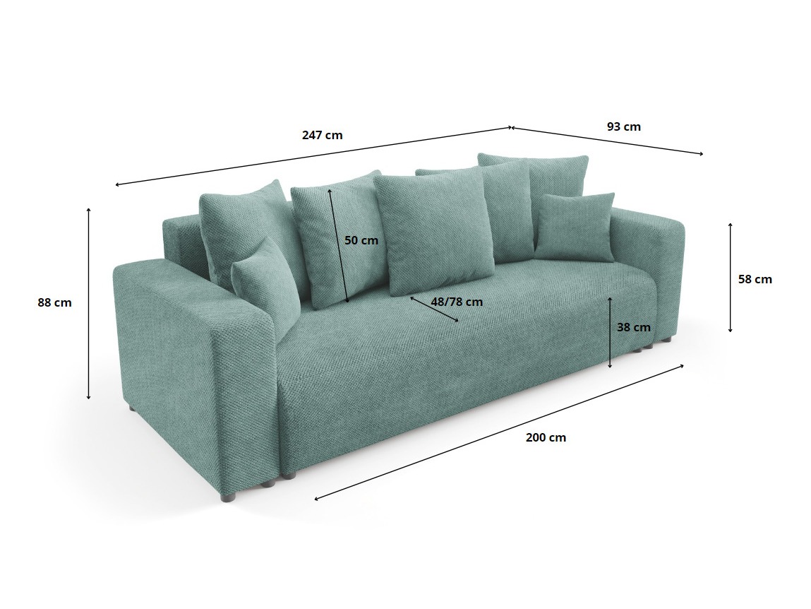 Sofa bed Franklin 138 (Onega 01)