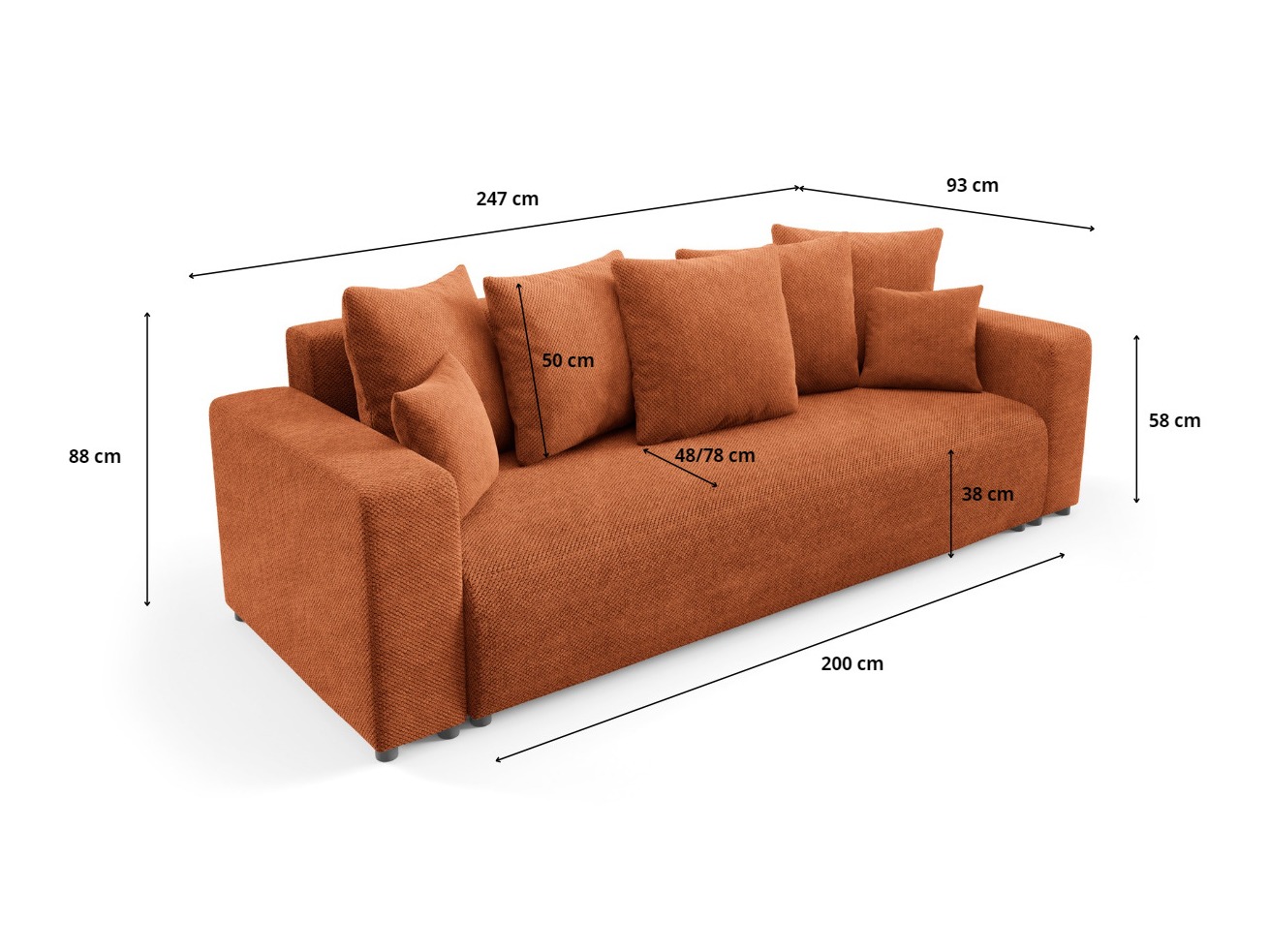 Sofa bed Franklin 138 (Onega 18)