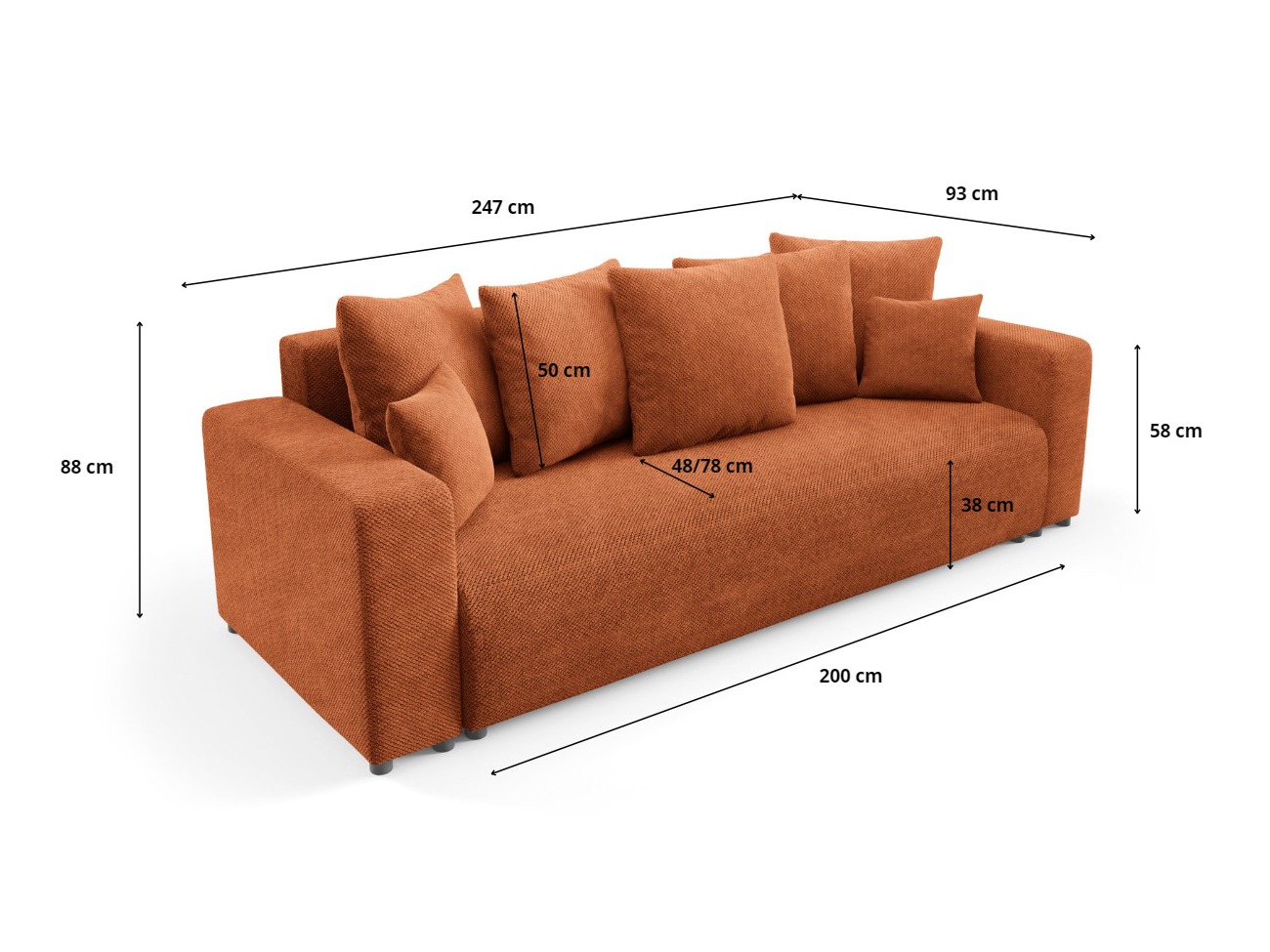 Sofa bed Franklin 138 (Onega 19)