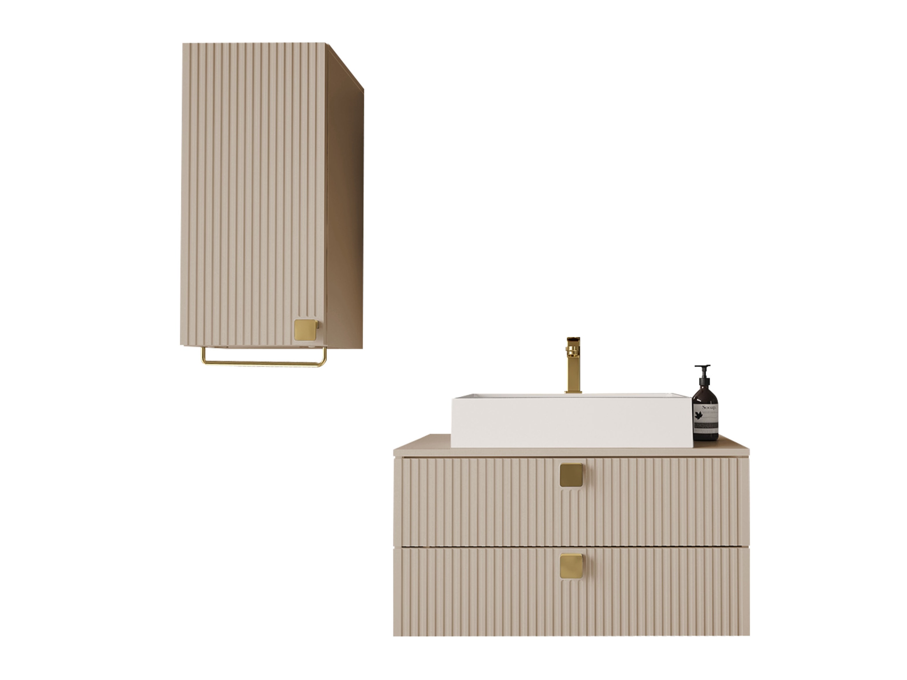 Bathroom set Panium I (Light brown)