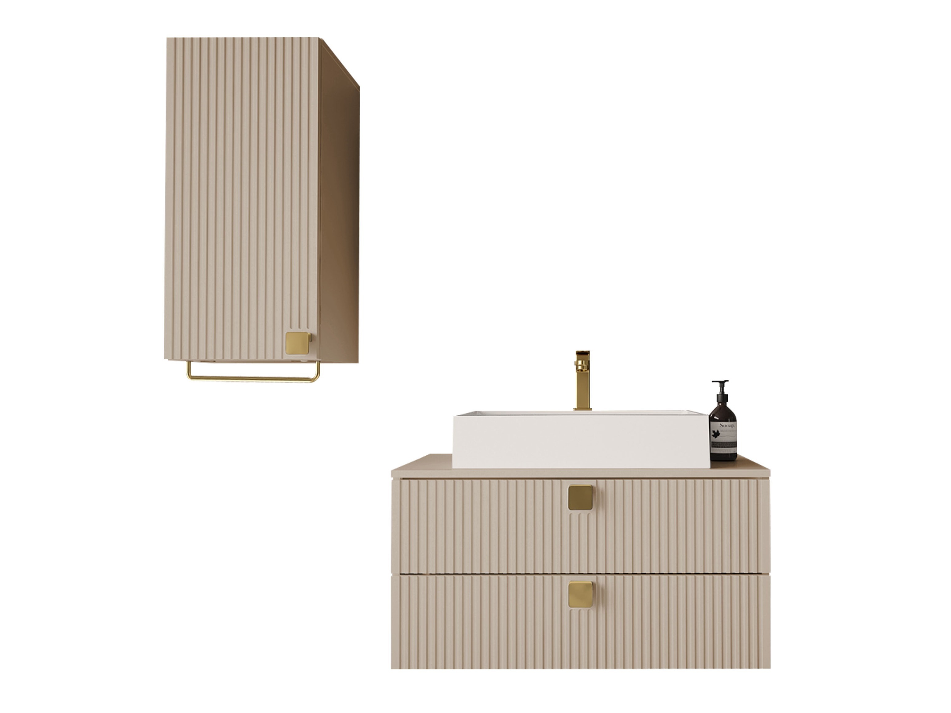 Bathroom set Panium I (Light brown)