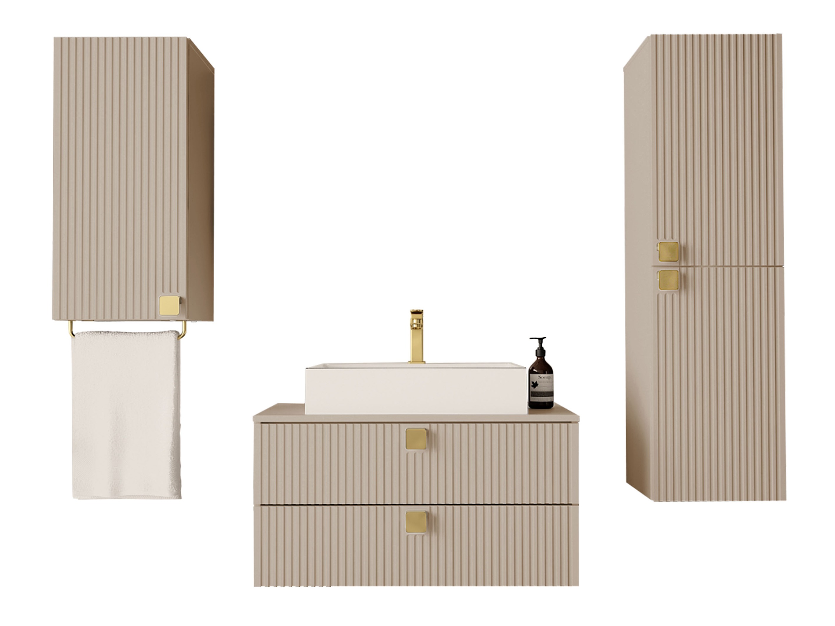 Bathroom set Panium II (Light brown)