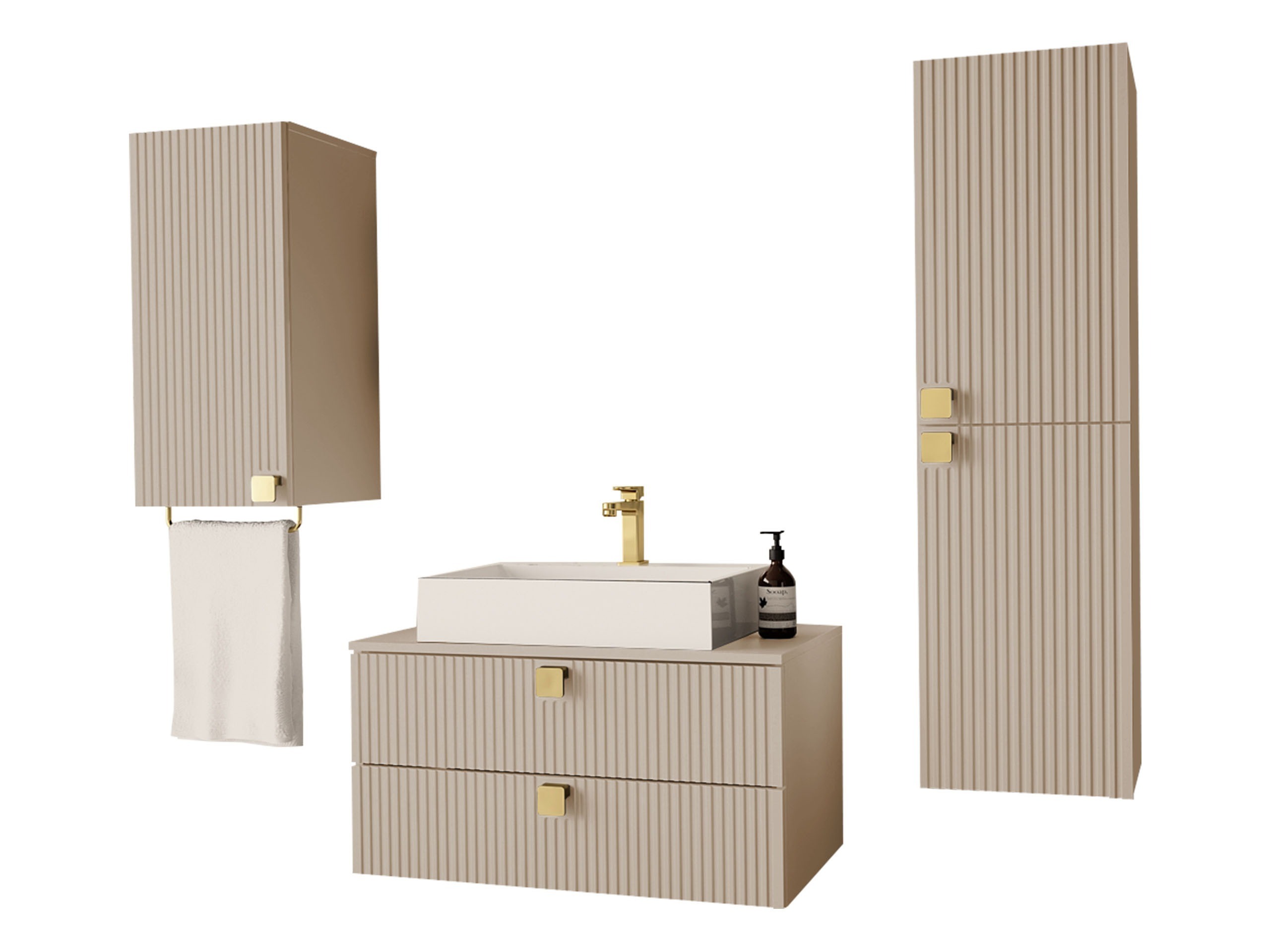 Bathroom set Panium II (Light brown)