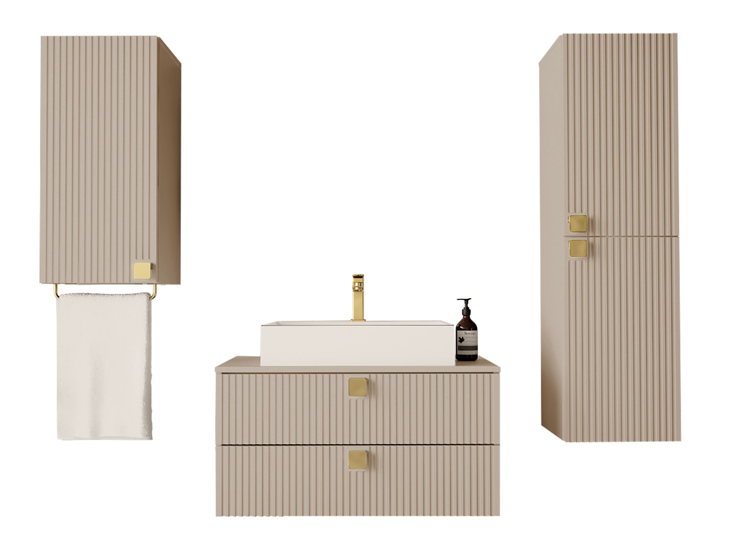 Bathroom set Panium II (Light brown)