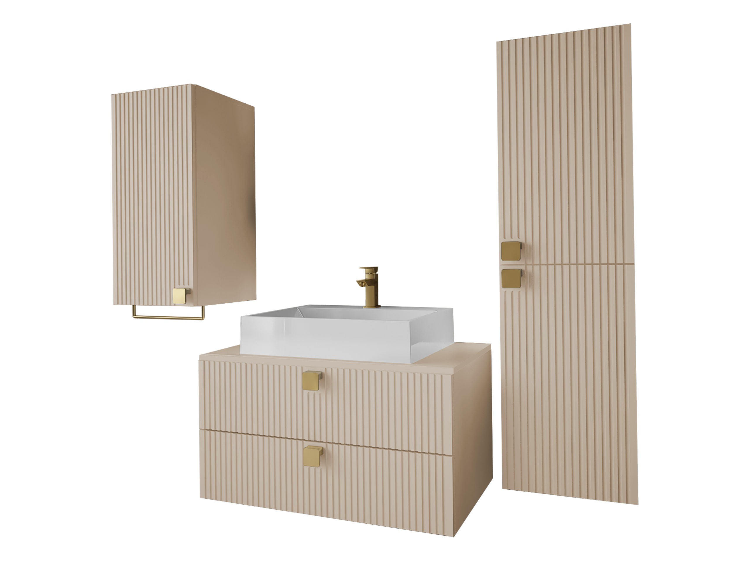 Bathroom set Panium II (Light brown)