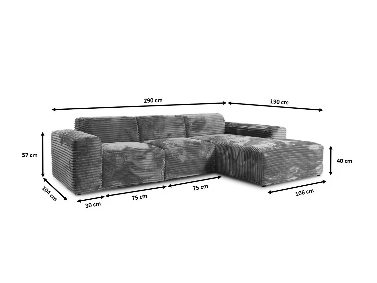 Corner sofa Franklin 137 (Tilia 75)