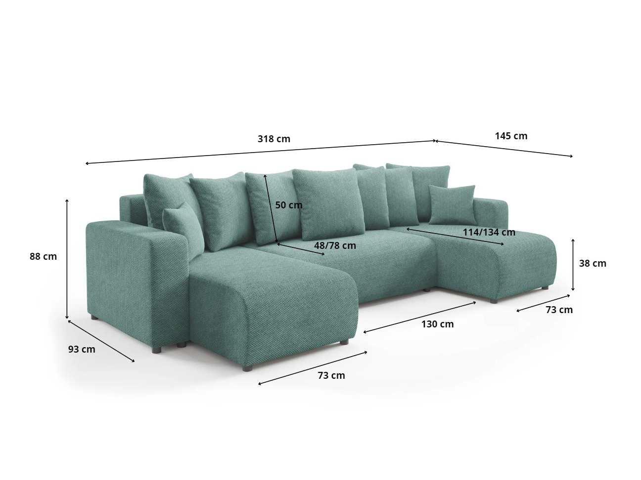 Corner sofa Franklin 144 (Onega 01)