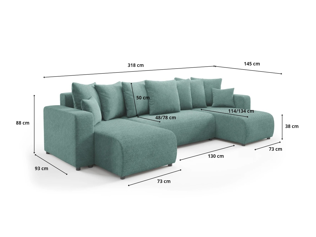 Corner sofa Franklin 144 (Onega 02)