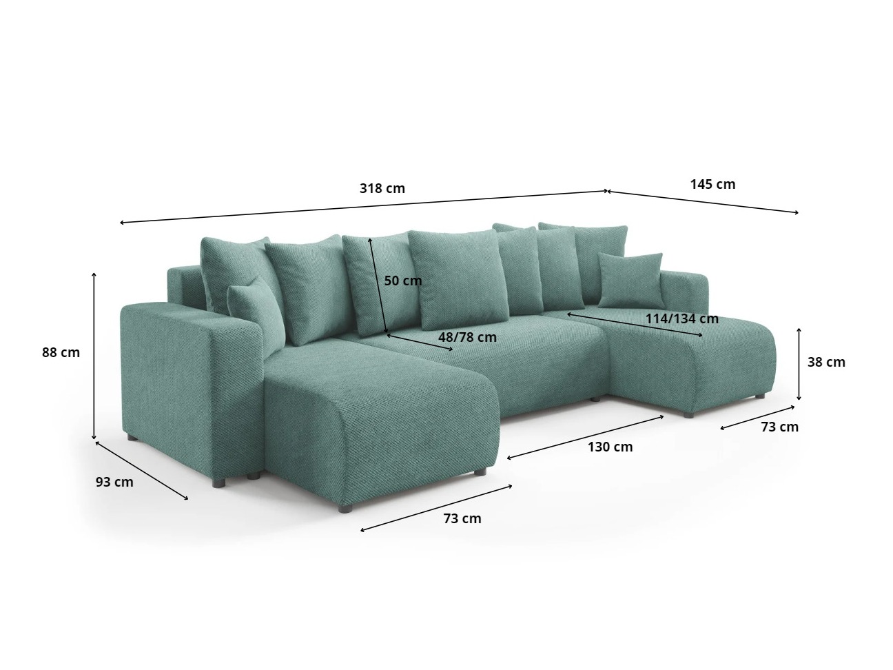 Corner sofa Franklin 144 (Onega 06)