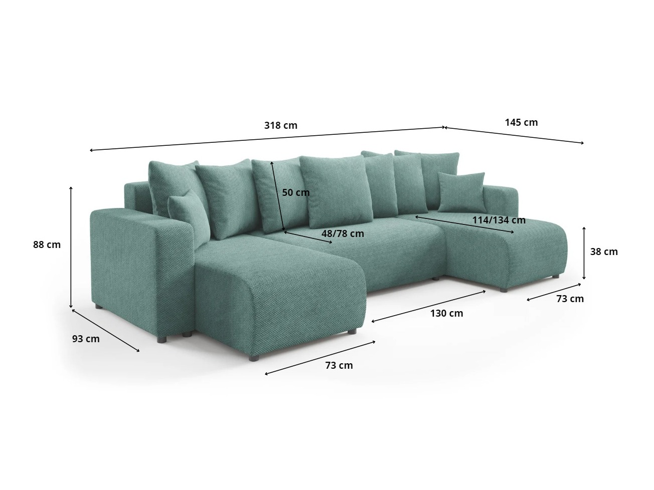 Corner sofa Franklin 144 (Onega 07)