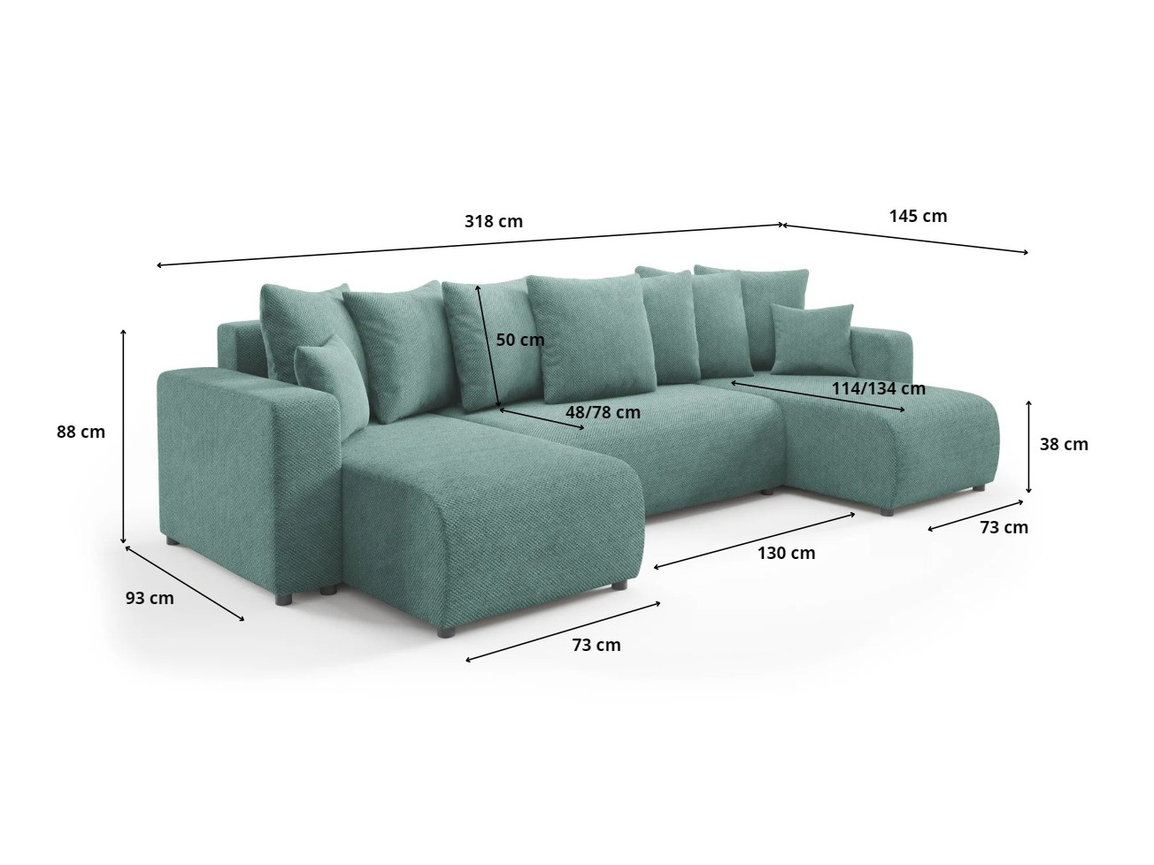 Corner sofa Franklin 144 (Onega 08)