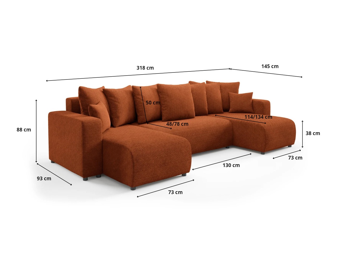 Corner sofa Franklin 144 (Onega 18)