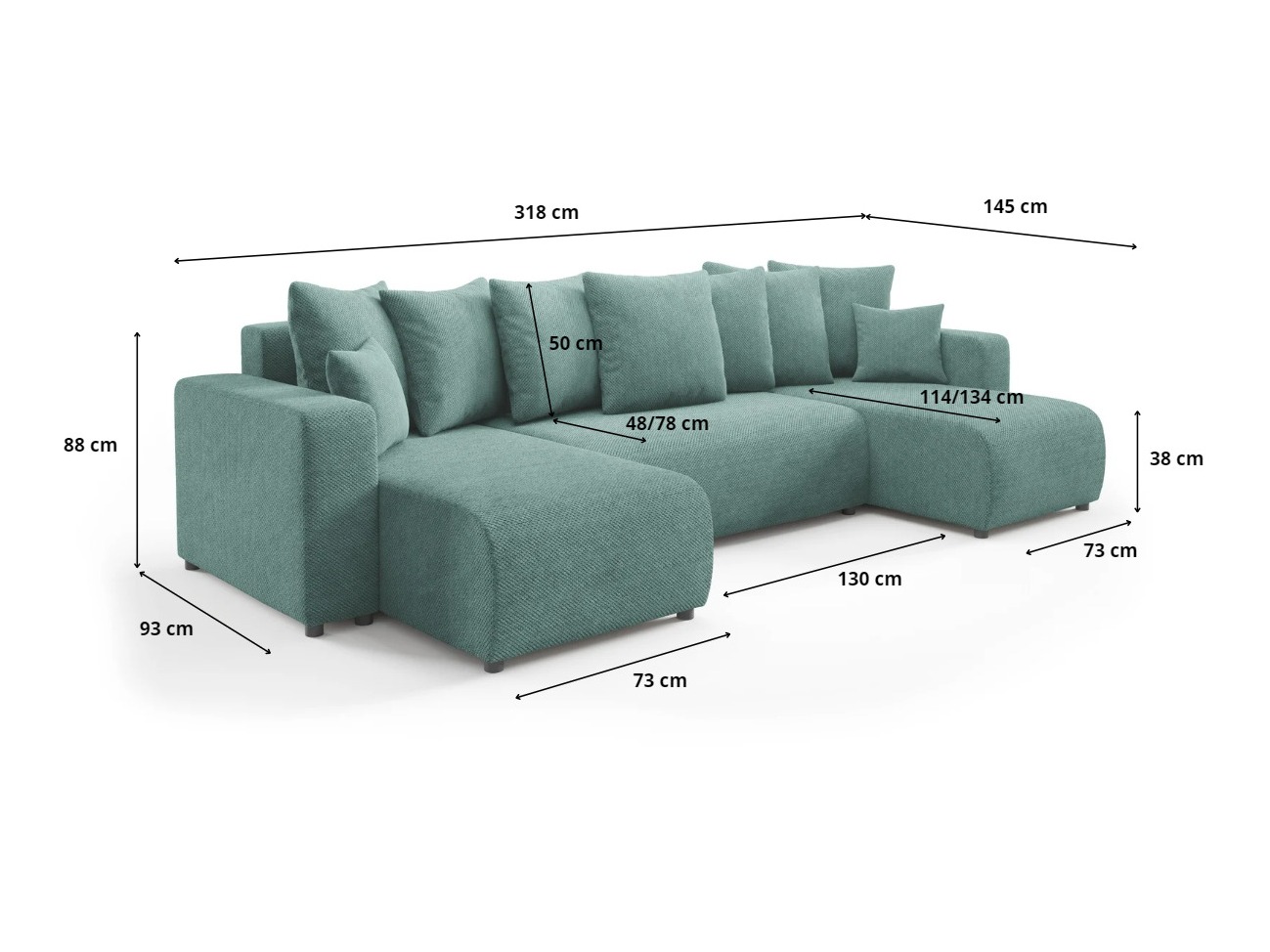 Corner sofa Franklin 144 (Onega 19)