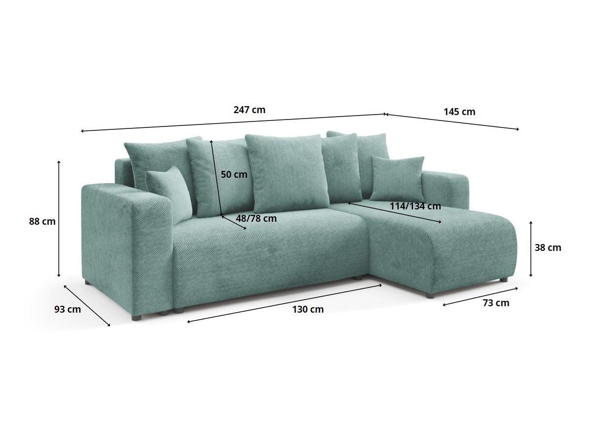 Corner sofa Franklin 146 (Onega 01)