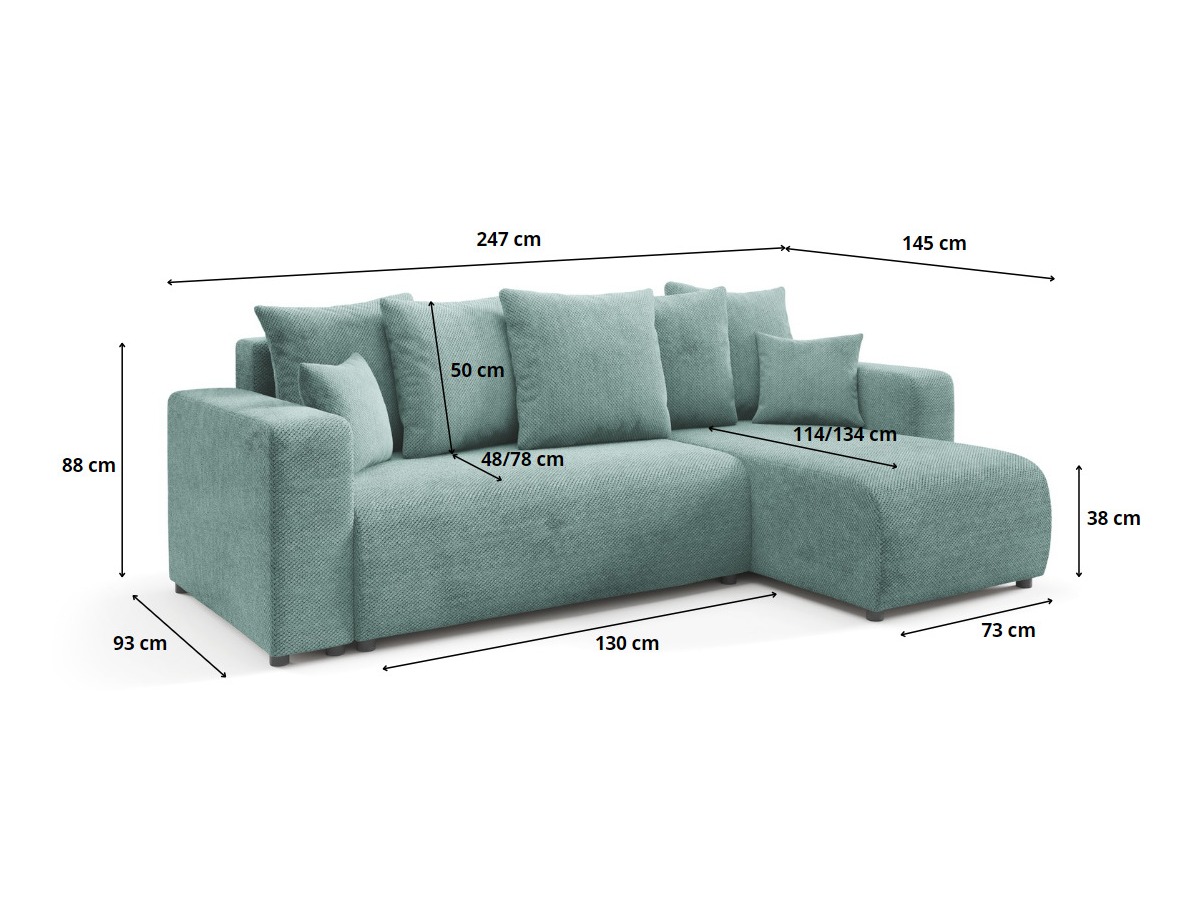 Corner sofa Franklin 146 (Onega 02)