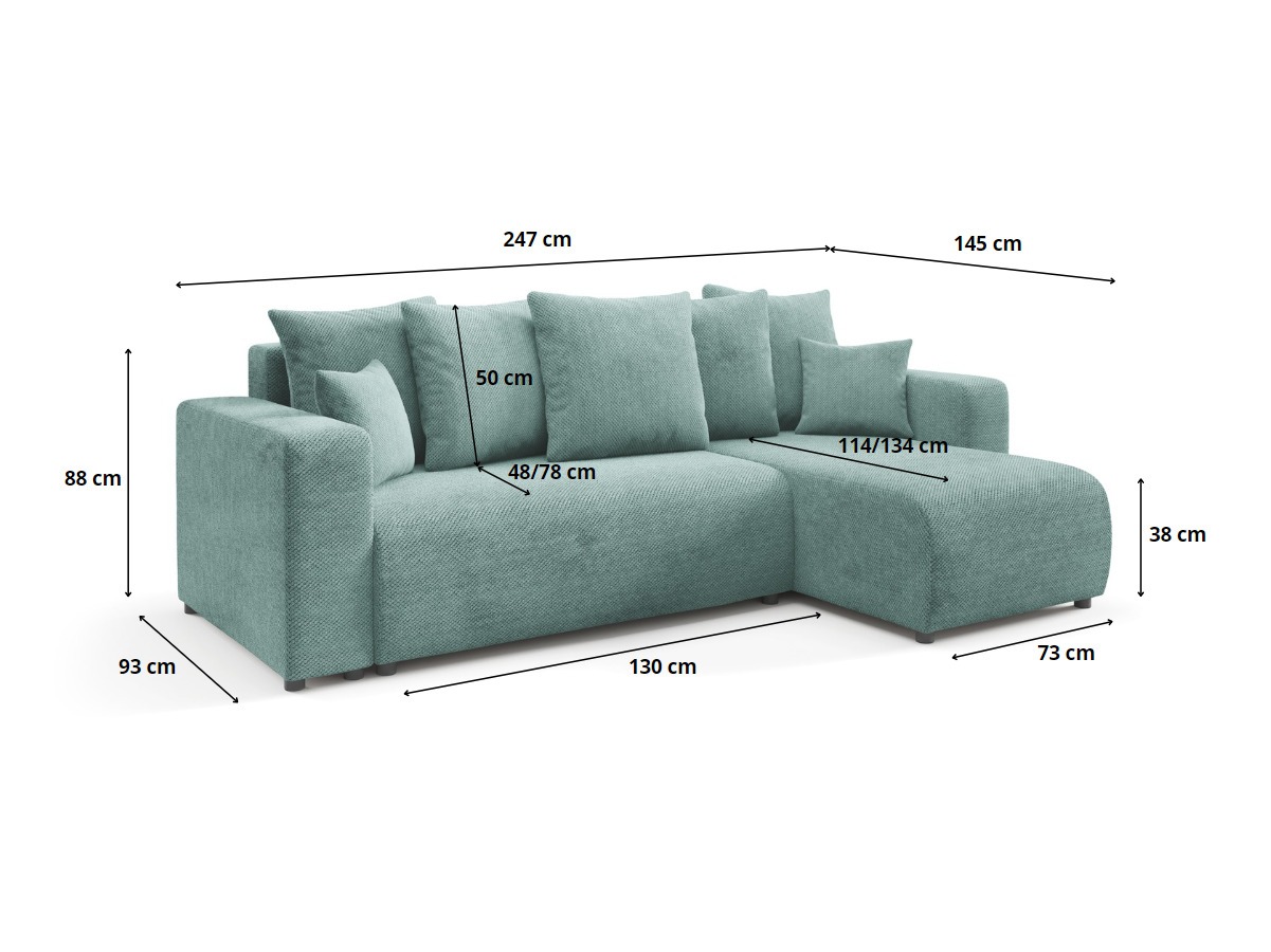 Corner sofa Franklin 146 (Onega 06)