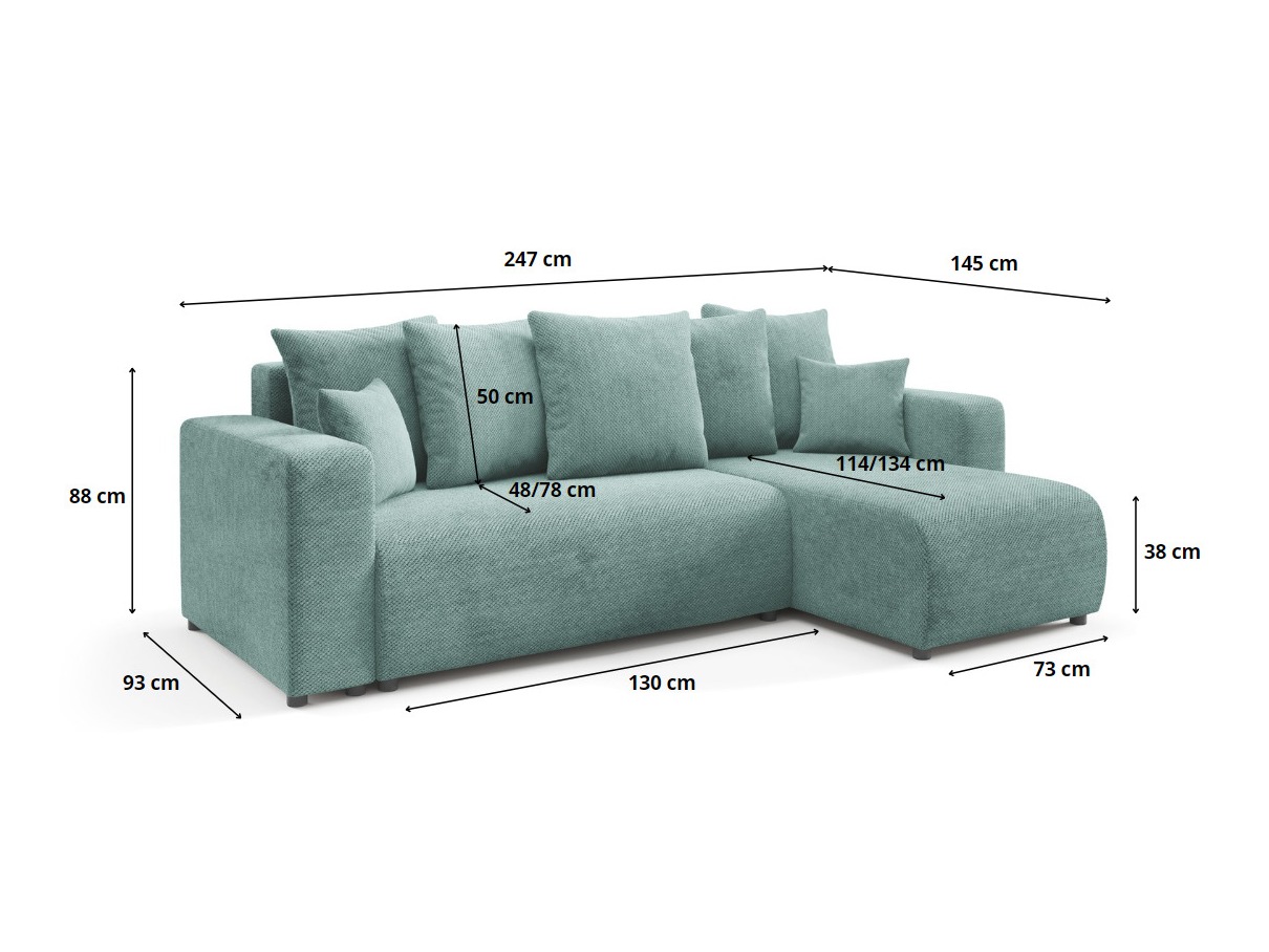 Corner sofa Franklin 146 (Onega 07)