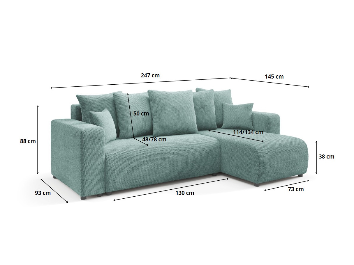 Corner sofa Franklin 146 (Onega 08)