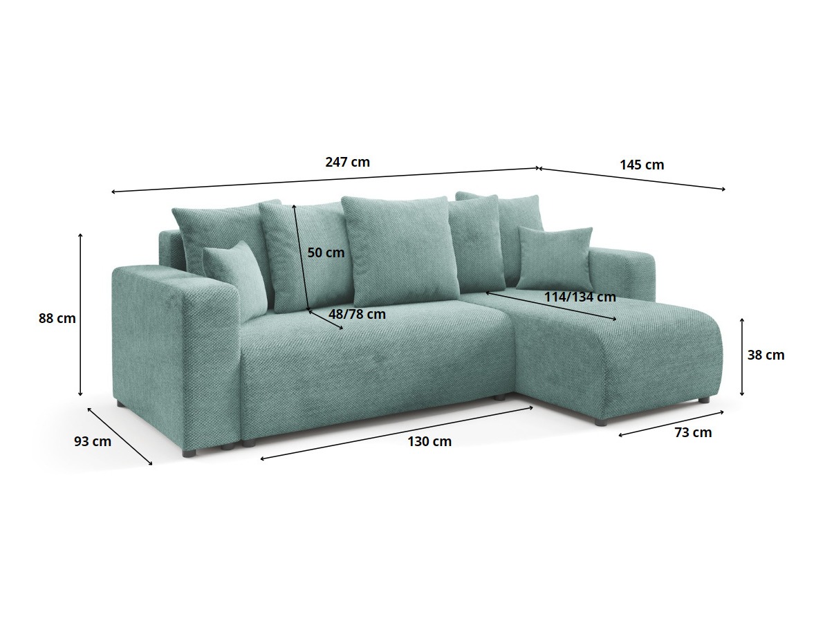 Corner sofa Franklin 146 (Onega 10)