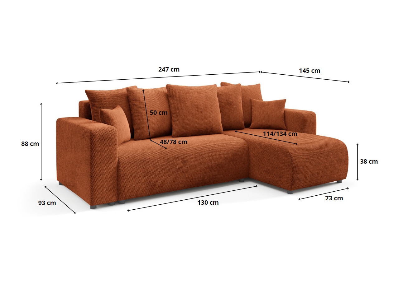 Corner sofa Franklin 146 (Onega 18)