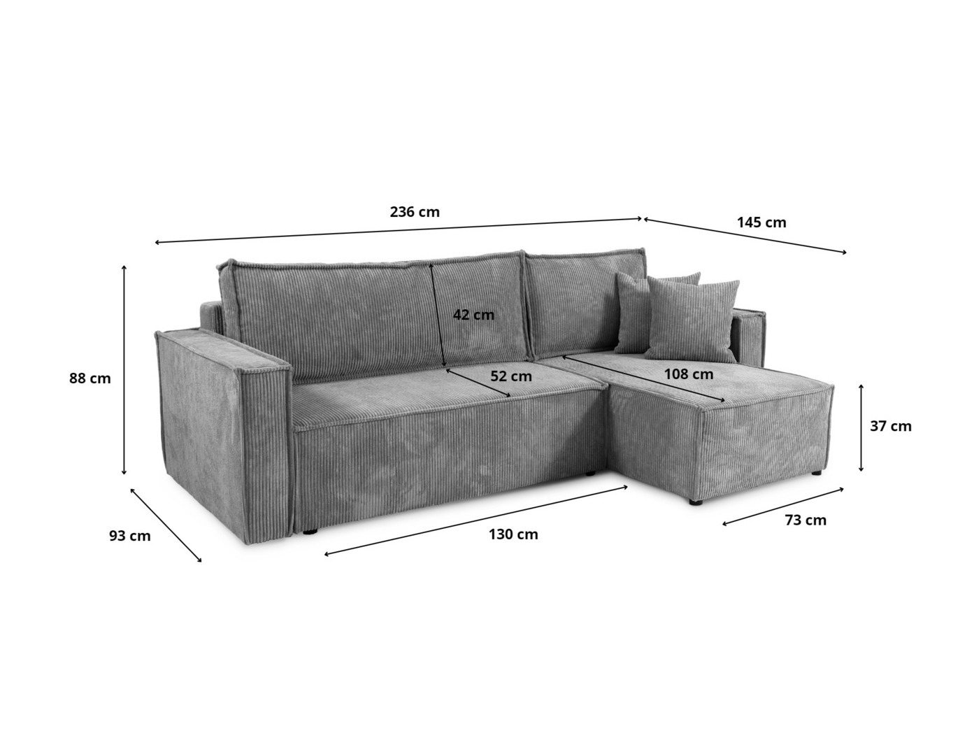 Corner sofa Franklin 147 (Poso 100)