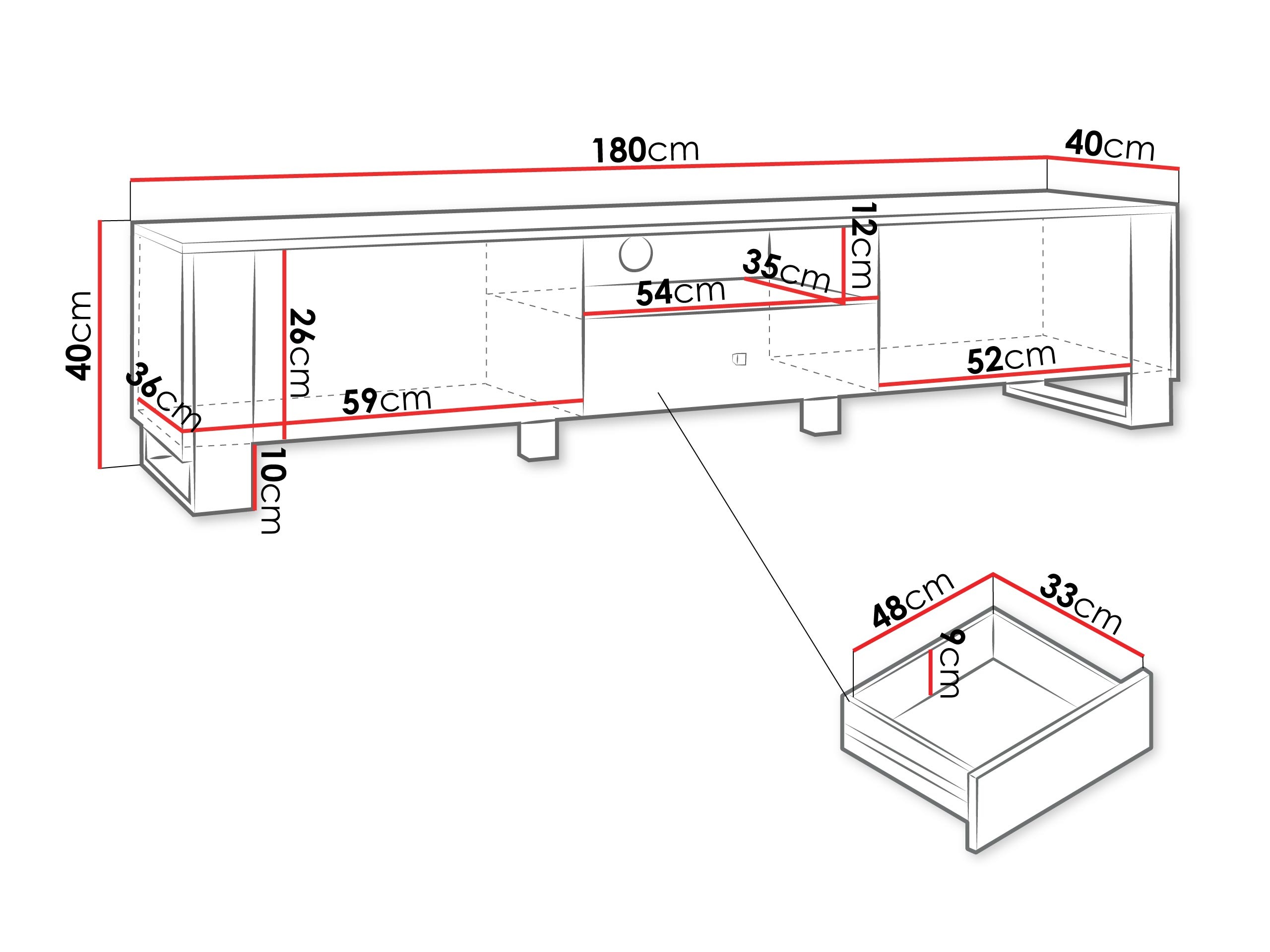 TV stand Comfivo Vestora