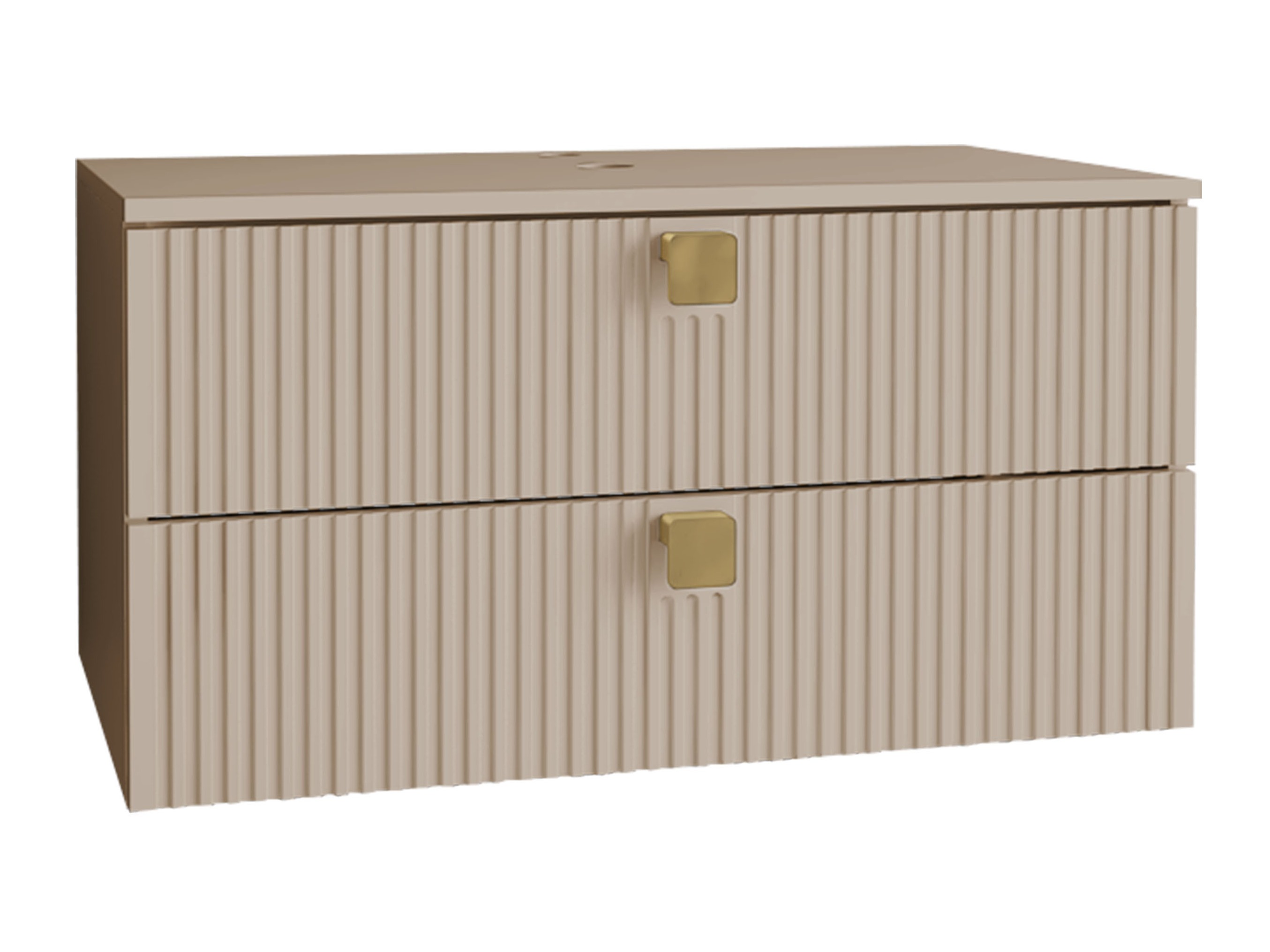 Wall-mounted bathroom cabinet for washbasin Orlvera 102 (Light brown)