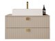 Wall-mounted bathroom cabinet for washbasin Orlvera 102 (Light brown)