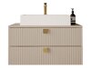 Wall-mounted bathroom cabinet for washbasin Orlvera 102 (Light brown)