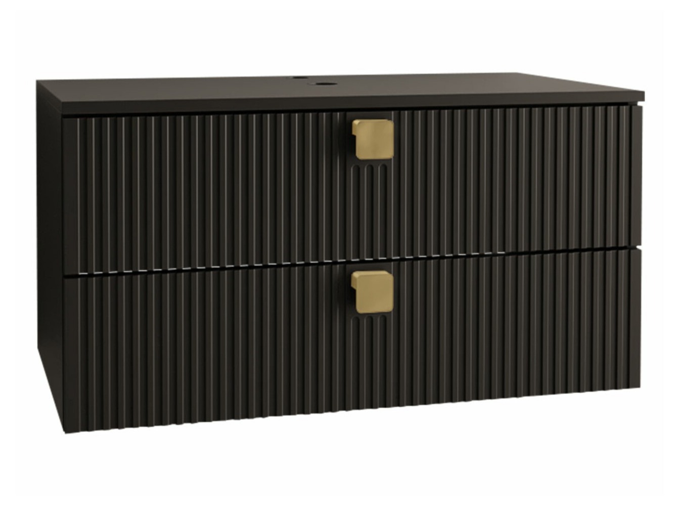 Wall-mounted bathroom cabinet for washbasin Panium (Black)